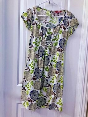 BODEN | Cotton Summer Dress Floral Smocked 4R